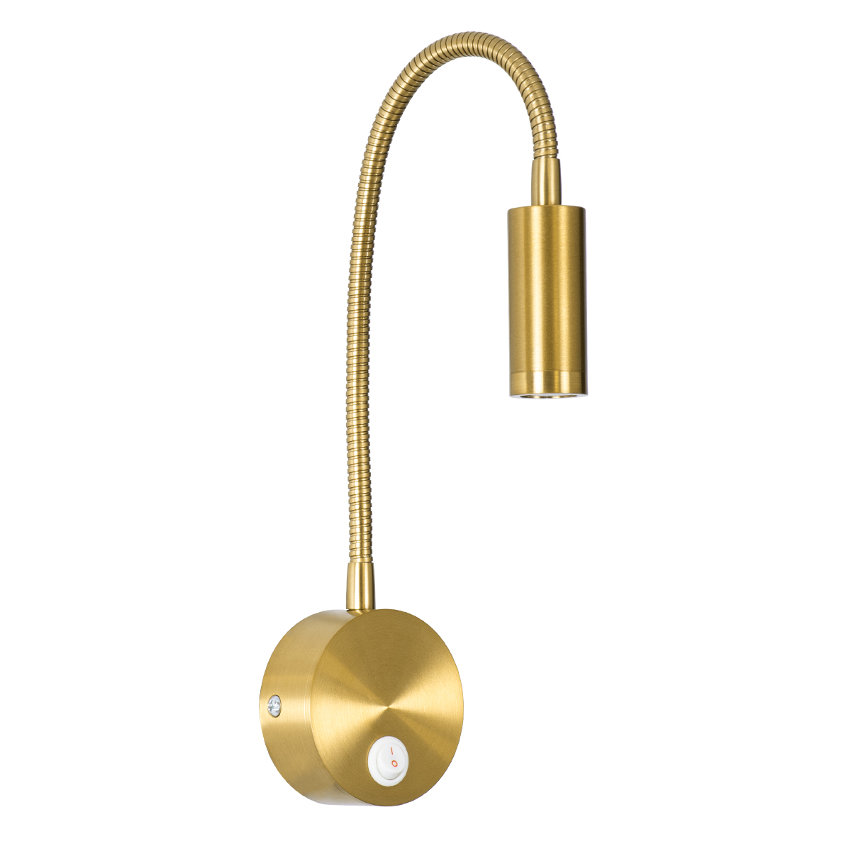 GloboStar® GOOSE 60880 Μοντέρνο Φωτιστικό Τοίχου - Απλίκα Ξενοδοχείου Bed Side LED 3W 300lm 36° AC 220-240V - Reading Light - Μ6.5 x Π15 x Υ24.5cm - Φυσικό Λευκό 4500K - Χρυσό Βούρτσας - 3 Xρόνια Εγγύηση - Image 2