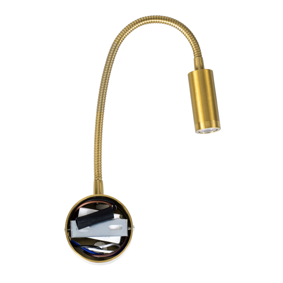 GloboStar® GOOSE 60880 Μοντέρνο Φωτιστικό Τοίχου - Απλίκα Ξενοδοχείου Bed Side LED 3W 300lm 36° AC 220-240V - Reading Light - Μ6.5 x Π15 x Υ24.5cm - Φυσικό Λευκό 4500K - Χρυσό Βούρτσας - 3 Xρόνια Εγγύηση - Image 6