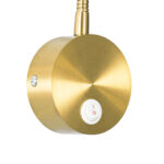 GloboStar® GOOSE 60880 Μοντέρνο Φωτιστικό Τοίχου - Απλίκα Ξενοδοχείου Bed Side LED 3W 300lm 36° AC 220-240V - Reading Light - Μ6.5 x Π15 x Υ24.5cm - Φυσικό Λευκό 4500K - Χρυσό Βούρτσας - 3 Xρόνια Εγγύηση - Image 8