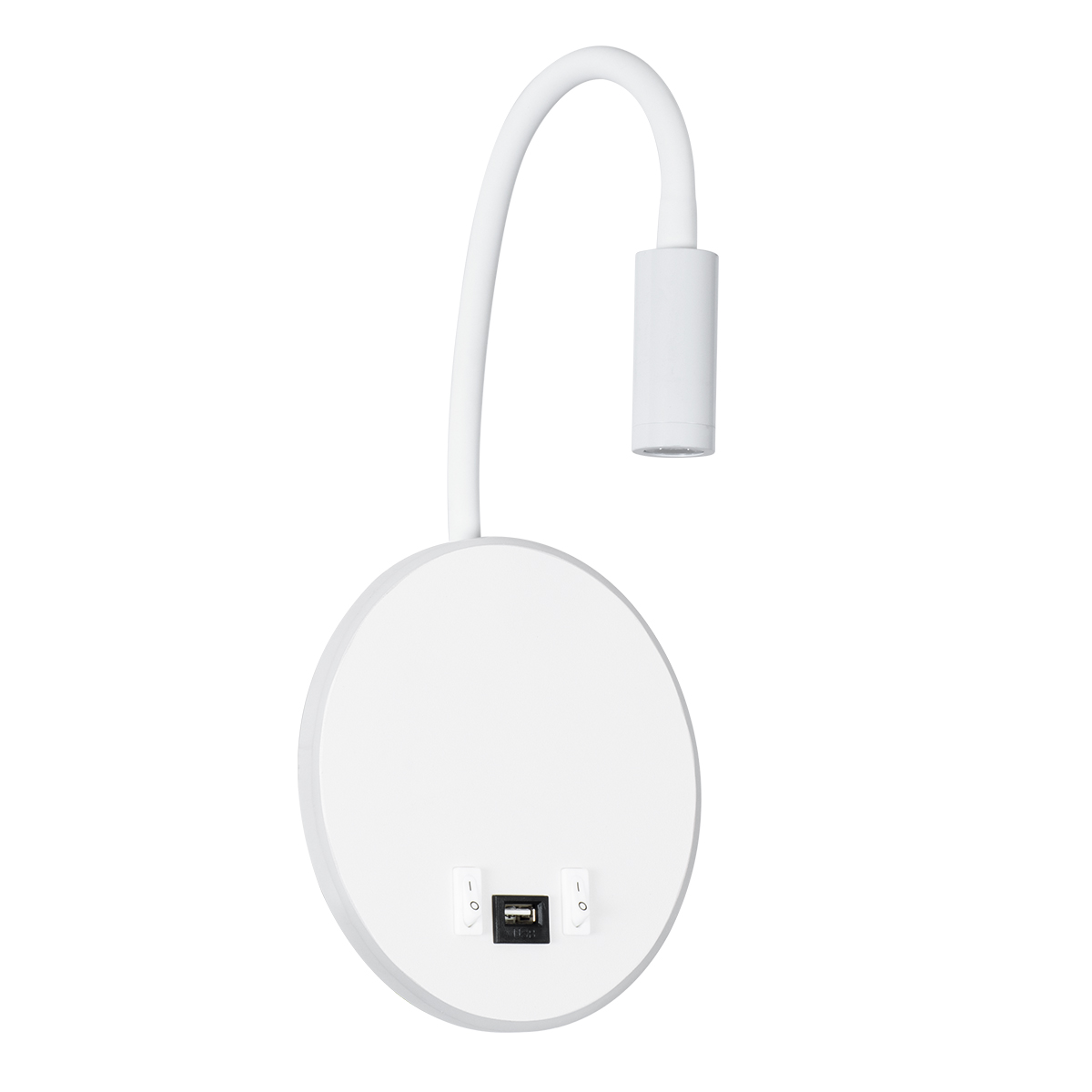 GloboStar® GOOSE 60881 Μοντέρνο Φωτιστικό Τοίχου - Απλίκα Ξενοδοχείου Bed Side LED 6W 600lm 36° & 360° AC 220-240V - Reading Light & 360° Κρυφός Φωτισμός - Φορτιστής USB 3A - Μ15.5 x Π15 x Υ30.5cm - Φυσικό Λευκό 4500K - Λευκό - 3 Xρόνια Εγγύηση - Image 2