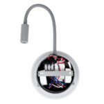 GloboStar® GOOSE 60882 Μοντέρνο Φωτιστικό Τοίχου - Απλίκα Ξενοδοχείου Bed Side LED 6W 600lm 36° & 360° AC 220-240V - Reading Light & 360° Κρυφός Φωτισμός - Φορτιστής USB 3A - Μ15.5 x Π15 x Υ30.5cm - Φυσικό Λευκό 4500K - Γκρι Ανθρακί - 3 Xρόνια Εγγύηση - Image 6