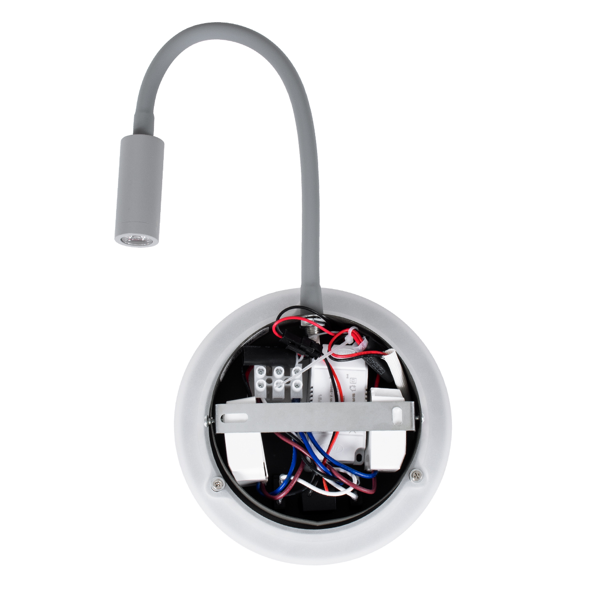 GloboStar® GOOSE 60882 Μοντέρνο Φωτιστικό Τοίχου - Απλίκα Ξενοδοχείου Bed Side LED 6W 600lm 36° & 360° AC 220-240V - Reading Light & 360° Κρυφός Φωτισμός - Φορτιστής USB 3A - Μ15.5 x Π15 x Υ30.5cm - Φυσικό Λευκό 4500K - Γκρι Ανθρακί - 3 Xρόνια Εγγύηση - Image 6