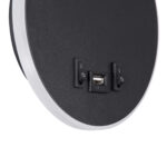 GloboStar® GOOSE 60883 Μοντέρνο Φωτιστικό Τοίχου - Απλίκα Ξενοδοχείου Bed Side LED 6W 600lm 36° & 360° AC 220-240V - Reading Light & 360° Κρυφός Φωτισμός - Φορτιστής USB 3A - Μ15.5 x Π15 x Υ30.5cm - Φυσικό Λευκό 4500K - Μαύρο - 3 Xρόνια Εγγύηση - Image 8