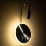 GloboStar® GOOSE 60884 Μοντέρνο Φωτιστικό Τοίχου - Απλίκα Ξενοδοχείου Bed Side LED 6W 600lm 36° & 360° AC 220-240V - Reading Light & 360° Κρυφός Φωτισμός - Φορτιστής USB 3A - Μ15.5 x Π15 x Υ30.5cm - Φυσικό Λευκό 4500K - Ασημί Νίκελ - 3 Xρόνια Εγγύηση - Image 10