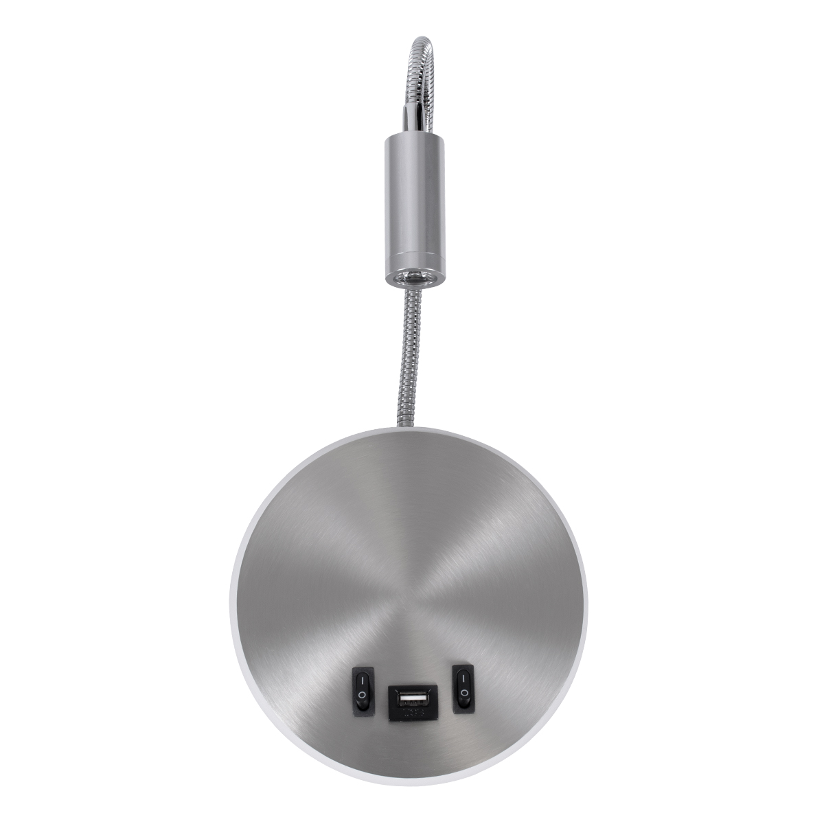GloboStar® GOOSE 60884 Μοντέρνο Φωτιστικό Τοίχου - Απλίκα Ξενοδοχείου Bed Side LED 6W 600lm 36° & 360° AC 220-240V - Reading Light & 360° Κρυφός Φωτισμός - Φορτιστής USB 3A - Μ15.5 x Π15 x Υ30.5cm - Φυσικό Λευκό 4500K - Ασημί Νίκελ - 3 Xρόνια Εγγύηση - Image 4