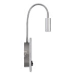 GloboStar® GOOSE 60884 Μοντέρνο Φωτιστικό Τοίχου - Απλίκα Ξενοδοχείου Bed Side LED 6W 600lm 36° & 360° AC 220-240V - Reading Light & 360° Κρυφός Φωτισμός - Φορτιστής USB 3A - Μ15.5 x Π15 x Υ30.5cm - Φυσικό Λευκό 4500K - Ασημί Νίκελ - 3 Xρόνια Εγγύηση - Image 5