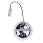 GloboStar® GOOSE 60884 Μοντέρνο Φωτιστικό Τοίχου - Απλίκα Ξενοδοχείου Bed Side LED 6W 600lm 36° & 360° AC 220-240V - Reading Light & 360° Κρυφός Φωτισμός - Φορτιστής USB 3A - Μ15.5 x Π15 x Υ30.5cm - Φυσικό Λευκό 4500K - Ασημί Νίκελ - 3 Xρόνια Εγγύηση - Image 6