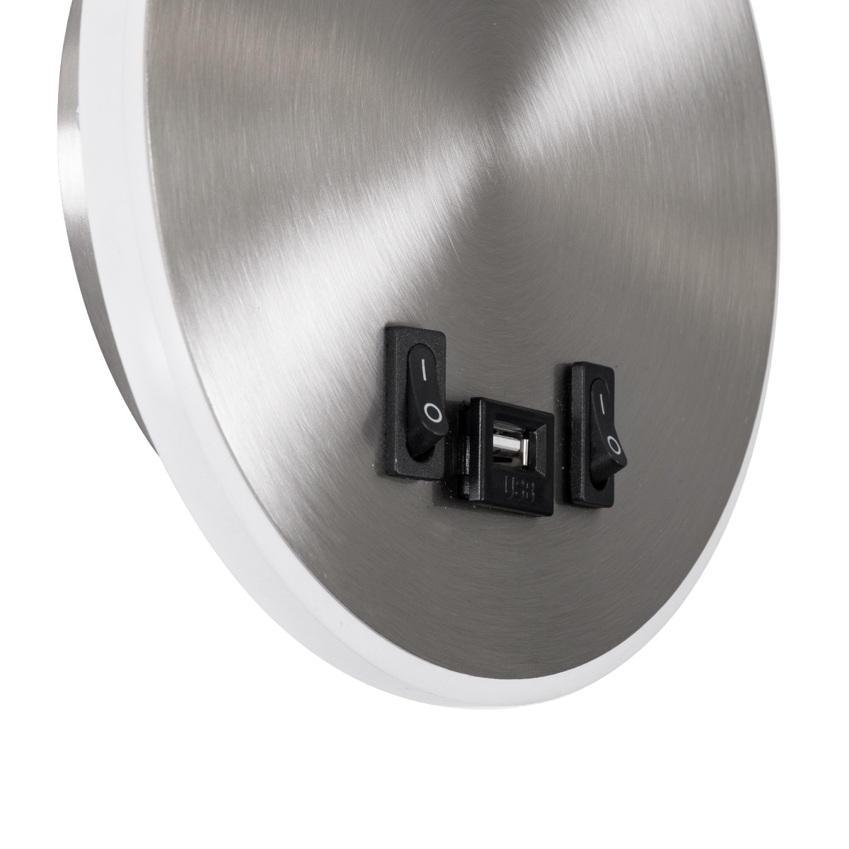 GloboStar® GOOSE 60884 Μοντέρνο Φωτιστικό Τοίχου - Απλίκα Ξενοδοχείου Bed Side LED 6W 600lm 36° & 360° AC 220-240V - Reading Light & 360° Κρυφός Φωτισμός - Φορτιστής USB 3A - Μ15.5 x Π15 x Υ30.5cm - Φυσικό Λευκό 4500K - Ασημί Νίκελ - 3 Xρόνια Εγγύηση - Image 8