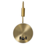 GloboStar® GOOSE 60885 Μοντέρνο Φωτιστικό Τοίχου - Απλίκα Ξενοδοχείου Bed Side LED 6W 600lm 36° & 360° AC 220-240V - Reading Light & 360° Κρυφός Φωτισμός - Φορτιστής USB 3A - Μ15.5 x Π15 x Υ30.5cm - Φυσικό Λευκό 4500K - Χρυσό Βούρτσας - 3 Xρόνια Εγγύηση - Image 4