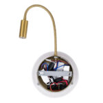 GloboStar® GOOSE 60885 Μοντέρνο Φωτιστικό Τοίχου - Απλίκα Ξενοδοχείου Bed Side LED 6W 600lm 36° & 360° AC 220-240V - Reading Light & 360° Κρυφός Φωτισμός - Φορτιστής USB 3A - Μ15.5 x Π15 x Υ30.5cm - Φυσικό Λευκό 4500K - Χρυσό Βούρτσας - 3 Xρόνια Εγγύηση - Image 6