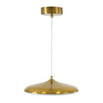 GloboStar® BARON 60886 Κρεμαστή Πλαφονιέρα Οροφής LED CCT 12W 1440lm 120° AC 220-240V - Εναλλαγή Φωτισμού μέσω Διακόπτη On/Off All In One Ψυχρό 6000k+Φυσικό 4500k+Θερμό 2700k Φ25 x Υ8cm - Χρυσό Πλατίνα - 3 Years Warranty - Image 5