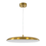 GloboStar® BARON 60887 Κρεμαστή Πλαφονιέρα Οροφής LED CCT 24W 2880lm 120° AC 220-240V - Εναλλαγή Φωτισμού μέσω Διακόπτη On/Off All In One Ψυχρό 6000k+Φυσικό 4500k+Θερμό 2700k Φ40 x Υ10cm - Χρυσό Πλατίνα - 3 Years Warranty - Image 2