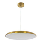 GloboStar® BARON 60887 Κρεμαστή Πλαφονιέρα Οροφής LED CCT 24W 2880lm 120° AC 220-240V - Εναλλαγή Φωτισμού μέσω Διακόπτη On/Off All In One Ψυχρό 6000k+Φυσικό 4500k+Θερμό 2700k Φ40 x Υ10cm - Χρυσό Πλατίνα - 3 Years Warranty - Image 4