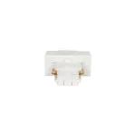 GLOBOSTAR® EUROTRACK-1PH 60904 Μονοφασικός Σύνδεσμος Ι Επέκτασης Ράγας 2 Καλωδίων 1L+1N για Σύστημα Ράγας Eurotrack-1PH AC 220-240V IP20 - Λευκό Ματ - Μ9.3 x Π3.5 x Υ1.6cm - Image 3