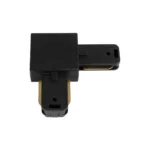 GLOBOSTAR® EUROTRACK-1PH 60905 Μονοφασικός Σύνδεσμος Γ Ράγας 2 Καλωδίων 1L+1N για Σύστημα Ράγας Eurotrack-1PH AC 220-240V IP20 - Μαύρο Ματ - Μ6.5 x Π6.5 x Υ1.6cm - Image 2