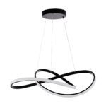 GloboStar® DEXTER 60913 Κρεμαστό Φωτιστικό Οροφής Design LED CCT 90W 10080lm 300° AC 220-240V - Εναλλαγή Φωτισμού μέσω Τηλεχειριστηρίου All In One Ψυχρό 6000k+Φυσικό 4500k+Θερμό 2700k Dimmable Φ73cm - Μαύρο - 3 Years Warranty - Image 4