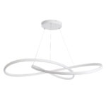 GloboStar® DEXTER 60918 Κρεμαστό Φωτιστικό Οροφής Design LED CCT 120W 13440lm 300° AC 220-240V - Εναλλαγή Φωτισμού μέσω Τηλεχειριστηρίου All In One Ψυχρό 6000k+Φυσικό 4500k+Θερμό 2700k Dimmable Φ103cm - Λευκό - 3 Years Warranty - Image 2