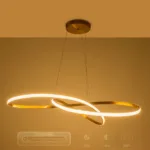 GLOBOSTAR® DEXTER 60920 Μοντέρνο Κρεμαστό Φωτιστικό Οροφής LED 120W 13440lm 300° AC 220-240V IP20 Ρυθμιζόμενο Λευκό CCT με Χειριστήριο από 2700K έως 6000K Dimmable - Lumileds SMD Chip - Χρυσό Βούρτσας - Μ103 x Π103 x Υ30cm - 3 Χρόνια Εγγύηση - Image 11