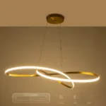 GLOBOSTAR® DEXTER 60920 Μοντέρνο Κρεμαστό Φωτιστικό Οροφής LED 120W 13440lm 300° AC 220-240V IP20 Ρυθμιζόμενο Λευκό CCT με Χειριστήριο από 2700K έως 6000K Dimmable - Lumileds SMD Chip - Χρυσό Βούρτσας - Μ103 x Π103 x Υ30cm - 3 Χρόνια Εγγύηση - Image 12