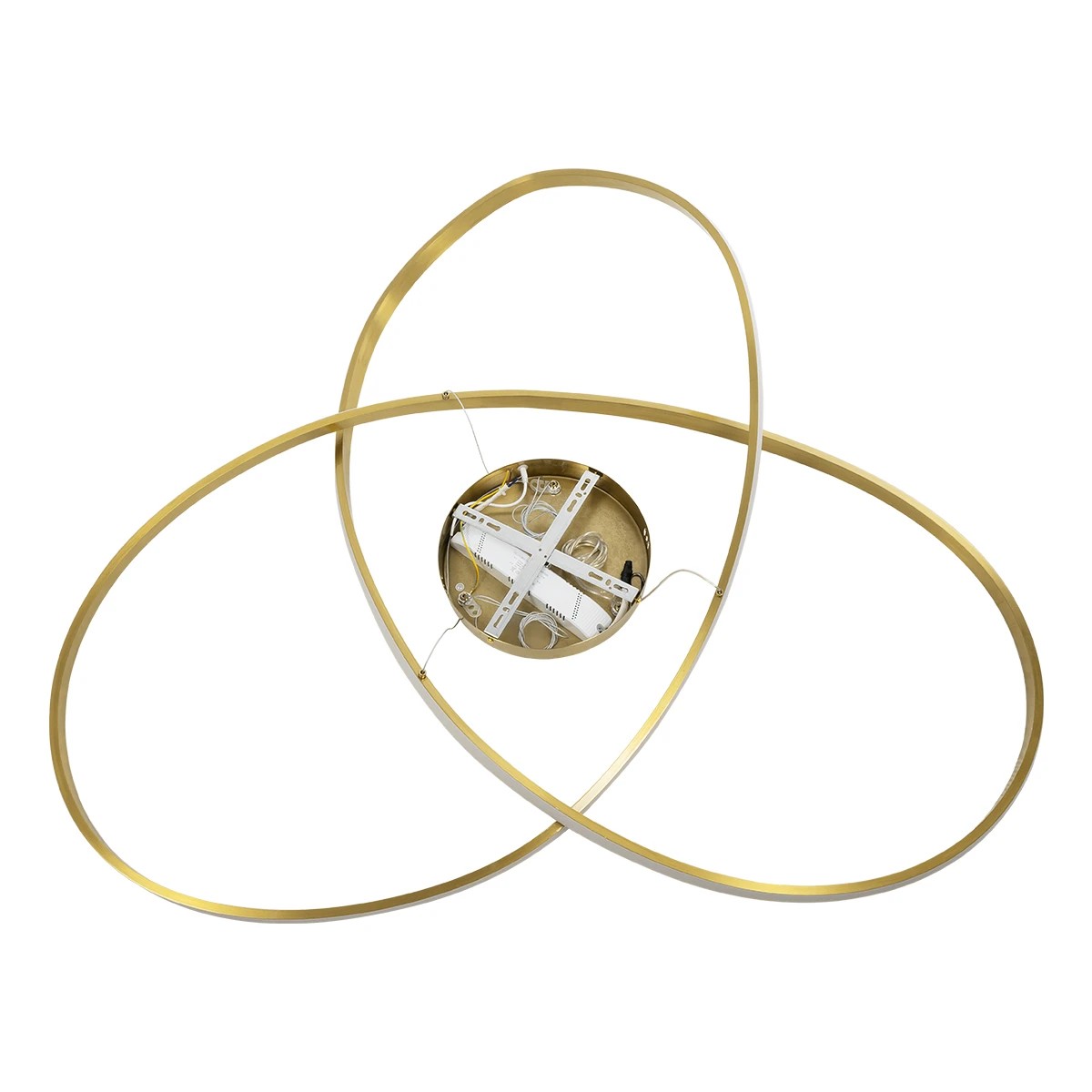 GLOBOSTAR® DEXTER 60920 Μοντέρνο Κρεμαστό Φωτιστικό Οροφής LED 120W 13440lm 300° AC 220-240V IP20 Ρυθμιζόμενο Λευκό CCT με Χειριστήριο από 2700K έως 6000K Dimmable - Lumileds SMD Chip - Χρυσό Βούρτσας - Μ103 x Π103 x Υ30cm - 3 Χρόνια Εγγύηση - Image 8