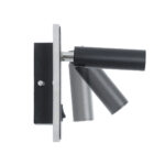 GloboStar® LADY-S 60942 Μοντέρνο Φωτιστικό Τοίχου - Απλίκα Ξενοδοχείου Bed Side LED 6W 600lm 36° & 360° AC 220-240V - Reading Light & Κρυφός Φωτισμός - Φορτιστής USB 3A - Μ15 x Π15 x Υ7cm - Φυσικό Λευκό 4500K - Μαύρο - 3 Χρόνια Εγγύηση - Image 3