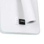 GloboStar® LADY-S 60943 Μοντέρνο Φωτιστικό Τοίχου - Απλίκα Ξενοδοχείου Bed Side LED 6W 600lm 36° & 360° AC 220-240V - Reading Light & Κρυφός Φωτισμός - Φορτιστής USB 3A - Μ15 x Π15 x Υ7cm - Φυσικό Λευκό 4500K - Λευκό - 3 Χρόνια Εγγύηση - Image 4
