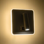 GloboStar® LADY-S 60943 Μοντέρνο Φωτιστικό Τοίχου - Απλίκα Ξενοδοχείου Bed Side LED 6W 600lm 36° & 360° AC 220-240V - Reading Light & Κρυφός Φωτισμός - Φορτιστής USB 3A - Μ15 x Π15 x Υ7cm - Φυσικό Λευκό 4500K - Λευκό - 3 Χρόνια Εγγύηση - Image 6