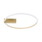 GloboStar® CINDERELLA 60982 Φωτιστικό Οροφής Δαχτυλίδι-Κύκλος LED CCT 30W 3360lm 360° AC 220-240V - Εναλλαγή Φωτισμού μέσω Τηλεχειριστηρίου All In One Ψυχρό 6000k+Φυσικό 4500k+Θερμό 2700k Dimmable Φ50cm - Χρυσό Βούρτσας - 3 Years Warranty - Image 4