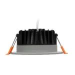 GLOBOSTAR® WATERA 60986 Χωνευτό Downlight Σποτ Panel LED 12W 1500lm 120° AC 220-240V Αδιάβροχο IP54 Ρυθμιζόμενο Λευκό CCT με Διακόπτη στο Σώμα 2700K/4500K/6000K Dimmable - Lumileds SMD Chip & TÜV SÜD Driver - Γκρι Ανθρακί Ματ - Μ10.8 x Π10.8 x Υ3.2cm / Q9cm - 3 Χρόνια Εγγύηση - Image 3