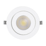 GloboStar® LEXIS JOINT 60988 Χωνευτό LED Κινούμενο Spot Downlight 12W 1200lm 45° AC 220-240V IP44 Φ15.8cm x Υ4.1cm - Στρόγγυλο - Λευκό - Φυσικό Λευκό 4500K - Bridgelux Chip - TÜV Certified Driver - 5 Years Warranty - Image 5