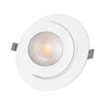 GloboStar® LEXIS JOINT 60989 Χωνευτό LED Κινούμενο Spot Downlight 12W 1140lm 45° AC 220-240V IP44 Φ15.8cm x Υ4.1cm - Στρόγγυλο - Λευκό - Θερμό Λευκό 2700K - Bridgelux Chip - TÜV Certified Driver - 5 Years Warranty - Image 4