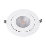 GloboStar® LEXIS JOINT 60989 Χωνευτό LED Κινούμενο Spot Downlight 12W 1140lm 45° AC 220-240V IP44 Φ15.8cm x Υ4.1cm - Στρόγγυλο - Λευκό - Θερμό Λευκό 2700K - Bridgelux Chip - TÜV Certified Driver - 5 Years Warranty - Image 7