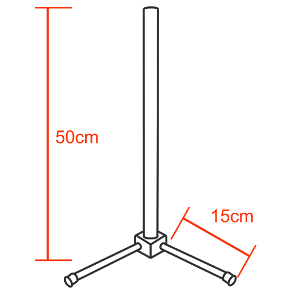 Μοντέρνο Minimal Επιτραπέζιο Μαύρο Φωτιστικό 50cm LED 8 Watt με Ασύρματο Χειριστήριο RF & Dimmer Κόκκινο GloboStar ALIEN Design GLOBO-50-4
