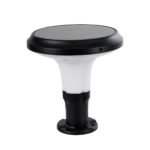 GloboStar® WHISPER 90535 Αυτόνομο Ηλιακό Φωτιστικό Κήπου - Κολωνάκι Αρχιτεκτονικού Φωτισμού Εξωτερικού Χώρου LED 10W 330lm 120° με Ενσωματωμένο Φωτοβολταϊκό Panel 6V 2W & Επαναφορτιζόμενη Μπαταρία Li-ion 3.2V 1800mAh με Αισθητήρα Ημέρας-Νύχτας - Αδιάβροχο IP65 - Σώμα Αλουμινίου & ABS - Φ25 x Υ28cm - Ψυχρό Λευκό 6000K - Μαύρο - 2 Χρόνια Εγγύηση