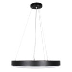 GloboStar® CASPER 61019 Κρεμαστή Πλαφονιέρα Οροφής LED CCT 76W 8372lm 120° AC 220-240V - Εναλλαγή Φωτισμού μέσω Τηλεχειριστηρίου All In One Ψυχρό Λευκό 6000k+Φυσικό Λευκό 4500k+Θερμό Λευκό 2700k Dimmable Φ45cm - Μαύρο - 3 Years Warranty - Image 4