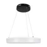GloboStar® ARIANA 61037 Κρεμαστή Πλαφονιέρα Οροφής Κύκλος LED CCT 55W 6376lm 120° AC 220-240V - Εναλλαγή Φωτισμού μέσω Τηλεχειριστηρίου All In One Ψυχρό Λευκό 6000k+Φυσικό Λευκό 4500k+Θερμό Λευκό 2700k Dimmable Φ48cm - Μαύρο - 3 Years Warranty - Image 4