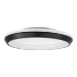 GloboStar® MELINA 61040 Πλαφονιέρα Οροφής Κύκλος LED CCT 55W 6376lm 120° AC 220-240V - Εναλλαγή Φωτισμού μέσω Τηλεχειριστηρίου All In One Ψυχρό Λευκό 6000k+Φυσικό Λευκό 4500k+Θερμό Λευκό 2700k Dimmable Φ48cm - Μαύρο - 3 Years Warranty - Image 3
