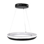 GloboStar® MELINA 61043 Κρεμαστή Πλαφονιέρα Οροφής Κύκλος LED CCT 55W 6376lm 120° AC 220-240V - Εναλλαγή Φωτισμού μέσω Τηλεχειριστηρίου All In One Ψυχρό Λευκό 6000k+Φυσικό Λευκό 4500k+Θερμό Λευκό 2700k Dimmable Φ48cm - Μαύρο - 3 Years Warranty - Image 5