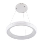GloboStar® MELINA 61044 Κρεμαστή Πλαφονιέρα Οροφής Κύκλος LED CCT 55W 6376lm 120° AC 220-240V - Εναλλαγή Φωτισμού μέσω Τηλεχειριστηρίου All In One Ψυχρό Λευκό 6000k+Φυσικό Λευκό 4500k+Θερμό Λευκό 2700k Dimmable Φ48cm - Λευκό - 3 Years Warranty - Image 2