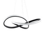 GloboStar® DEXTER 61049 Κρεμαστό Φωτιστικό Οροφής Design LED CCT 72W 8064lm 300° AC 220-240V - Εναλλαγή Φωτισμού μέσω Τηλεχειριστηρίου All In One Ψυχρό 6000k+Φυσικό 4500k+Θερμό 2700k Dimmable Φ56cm - Μαύρο - 3 Years Warranty - Image 2