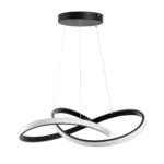 GloboStar® DEXTER 61049 Κρεμαστό Φωτιστικό Οροφής Design LED CCT 72W 8064lm 300° AC 220-240V - Εναλλαγή Φωτισμού μέσω Τηλεχειριστηρίου All In One Ψυχρό 6000k+Φυσικό 4500k+Θερμό 2700k Dimmable Φ56cm - Μαύρο - 3 Years Warranty - Image 3