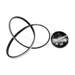 GloboStar® DEXTER 61049 Κρεμαστό Φωτιστικό Οροφής Design LED CCT 72W 8064lm 300° AC 220-240V - Εναλλαγή Φωτισμού μέσω Τηλεχειριστηρίου All In One Ψυχρό 6000k+Φυσικό 4500k+Θερμό 2700k Dimmable Φ56cm - Μαύρο - 3 Years Warranty - Image 5