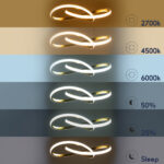 GloboStar® DEXTER 61051 Κρεμαστό Φωτιστικό Οροφής Design LED CCT 72W 8064lm 300° AC 220-240V - Εναλλαγή Φωτισμού μέσω Τηλεχειριστηρίου All In One Ψυχρό 6000k+Φυσικό 4500k+Θερμό 2700k Dimmable Φ56cm - Χρυσό Βούρτσας - 3 Years Warranty - Image 9