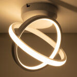 GloboStar® AMELIA 61053 Φωτιστικό Οροφής Design LED CCT 20W 2400lm 300° AC 220-240V - Εναλλαγή Φωτισμού μέσω Διακόπτη On/Off All In One Ψυχρό 6000k+Φυσικό 4500k+Θερμό 2700k Μ24.5 x Π16 x Υ25cm - Λευκό - Image 5