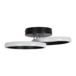 GloboStar® CORA 61058 Φωτιστικό Οροφής Design LED CCT 18W 2160lm 300° AC 220-240V - Εναλλαγή Φωτισμού μέσω Διακόπτη On/Off All In One Ψυχρό 6000k+Φυσικό 4500k+Θερμό 2700k Μ36 x Π20.5 x Υ7cm - Μαύρο - Image 4
