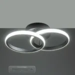GloboStar® CORA 61058 Φωτιστικό Οροφής Design LED CCT 18W 2160lm 300° AC 220-240V - Εναλλαγή Φωτισμού μέσω Διακόπτη On/Off All In One Ψυχρό 6000k+Φυσικό 4500k+Θερμό 2700k Μ36 x Π20.5 x Υ7cm - Μαύρο - Image 8