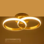 GloboStar® CORA 61060 Φωτιστικό Οροφής Design LED CCT 18W 2160lm 300° AC 220-240V - Εναλλαγή Φωτισμού μέσω Διακόπτη On/Off All In One Ψυχρό 6000k+Φυσικό 4500k+Θερμό 2700k Μ36 x Π20.5 x Υ7cm - Χρυσό Βούρτσας - Image 6