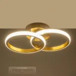 GloboStar® CORA 61060 Φωτιστικό Οροφής Design LED CCT 18W 2160lm 300° AC 220-240V - Εναλλαγή Φωτισμού μέσω Διακόπτη On/Off All In One Ψυχρό 6000k+Φυσικό 4500k+Θερμό 2700k Μ36 x Π20.5 x Υ7cm - Χρυσό Βούρτσας - Image 7