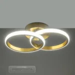 GloboStar® CORA 61060 Φωτιστικό Οροφής Design LED CCT 18W 2160lm 300° AC 220-240V - Εναλλαγή Φωτισμού μέσω Διακόπτη On/Off All In One Ψυχρό 6000k+Φυσικό 4500k+Θερμό 2700k Μ36 x Π20.5 x Υ7cm - Χρυσό Βούρτσας - Image 8