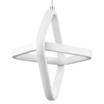 GloboStar® ROSE 61065 Κρεμαστό Φωτιστικό Οροφής Design LED CCT 22W 2640lm 300° AC 220-240V - Εναλλαγή Φωτισμού μέσω Διακόπτη On/Off All In One Ψυχρό 6000k+Φυσικό 4500k+Θερμό 2700k Μ24 x Π22 x Υ24cm - Λευκό - Image 2
